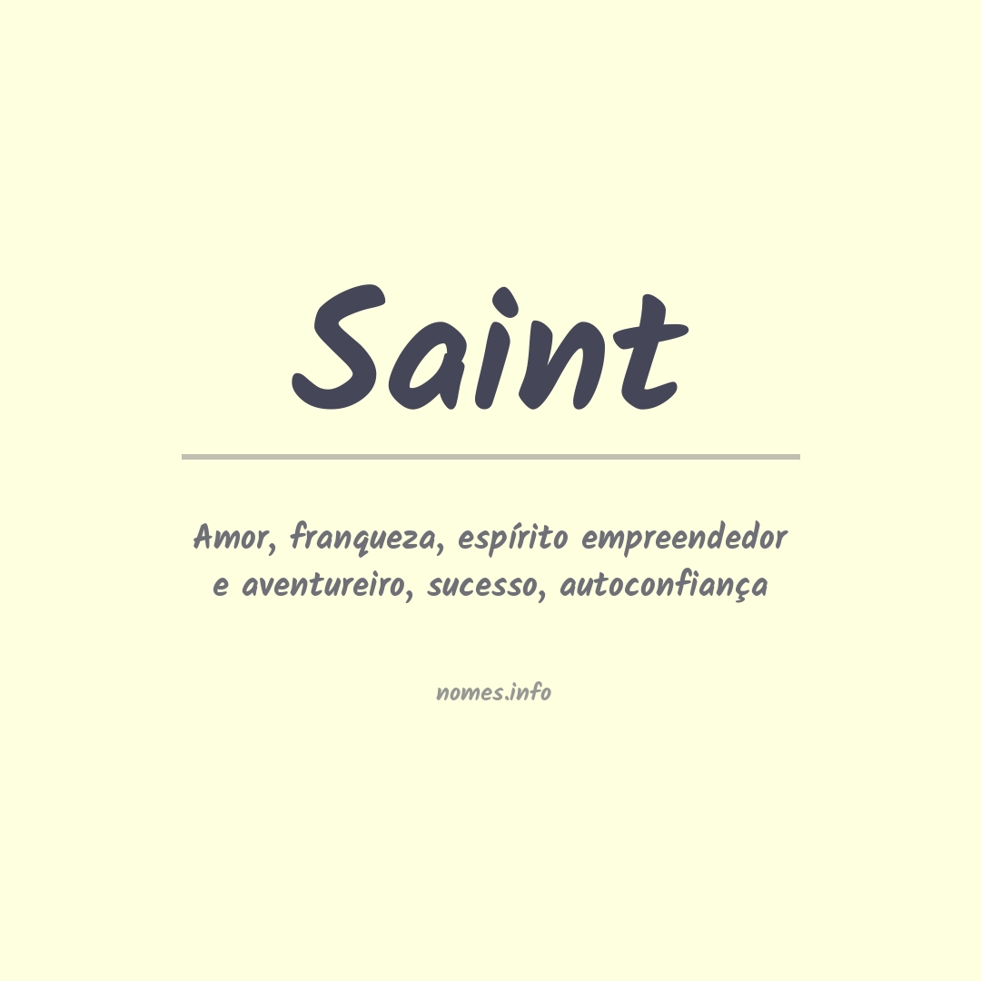 Significado do nome Saint