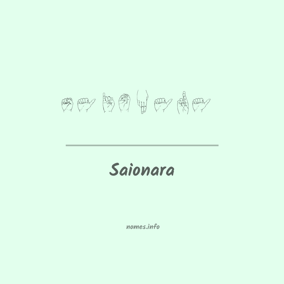 Saionara em Libras