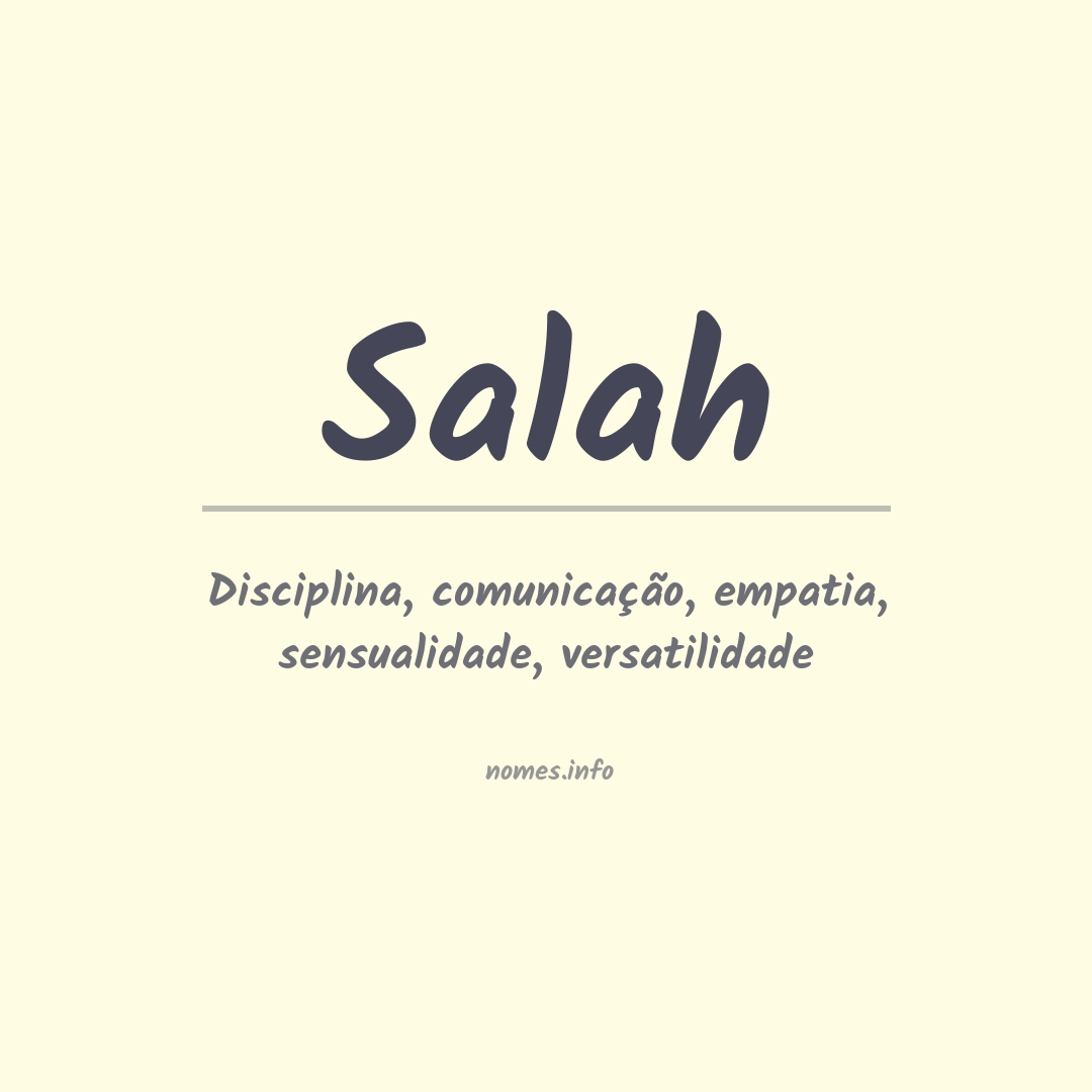 Significado do nome Salah