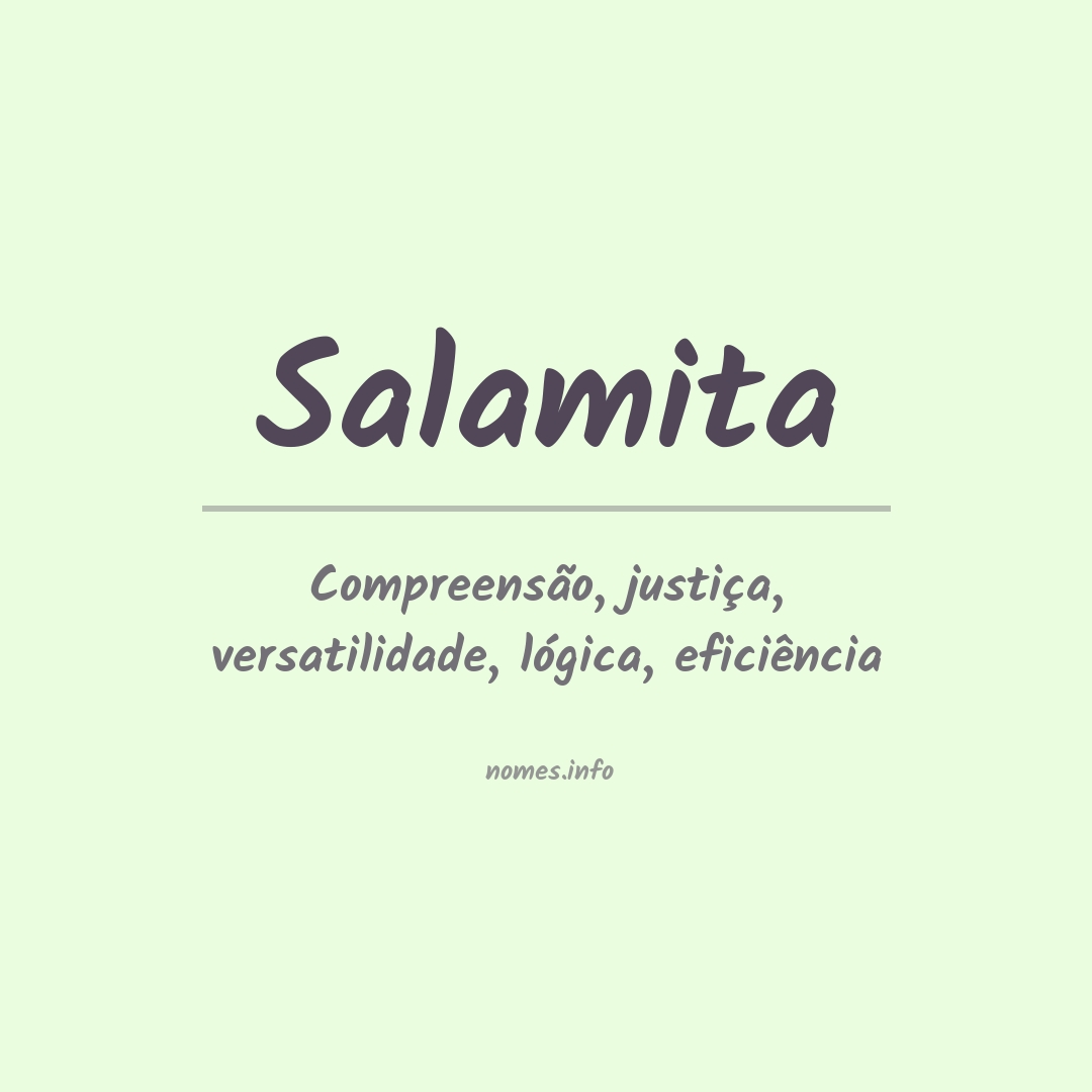 Significado do nome Salamita