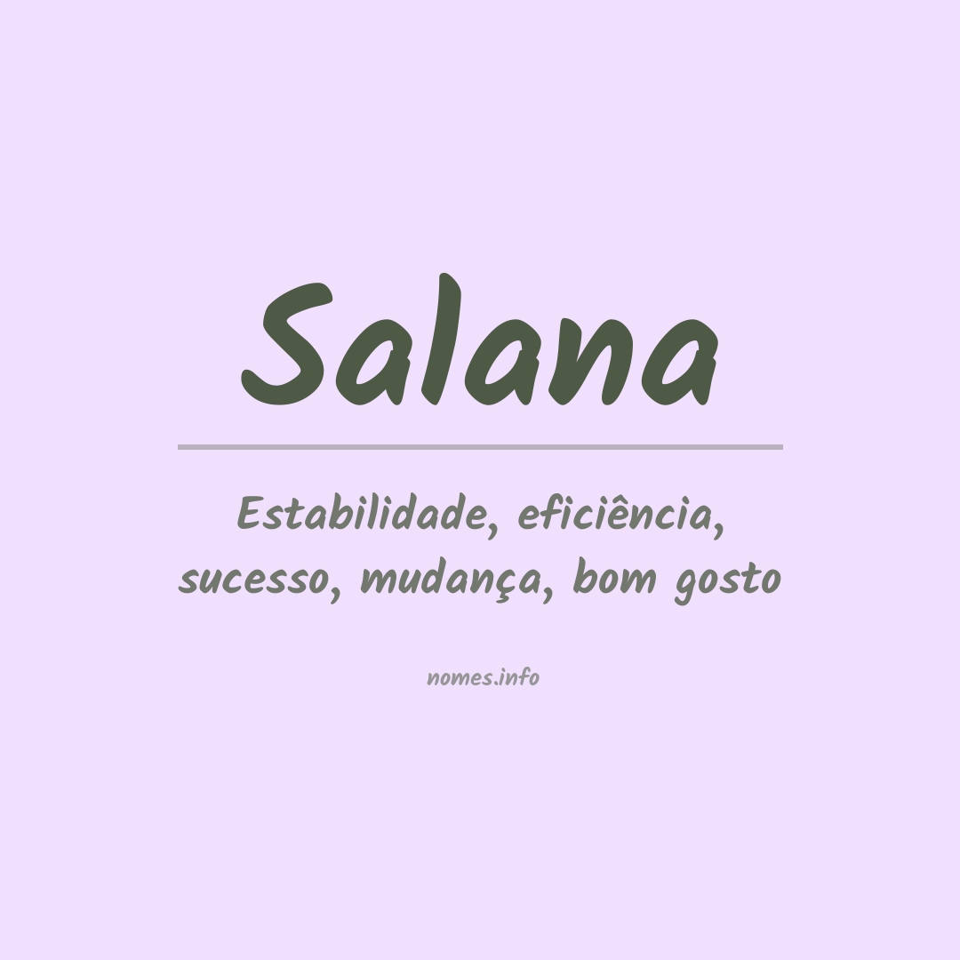 Significado do nome Salana