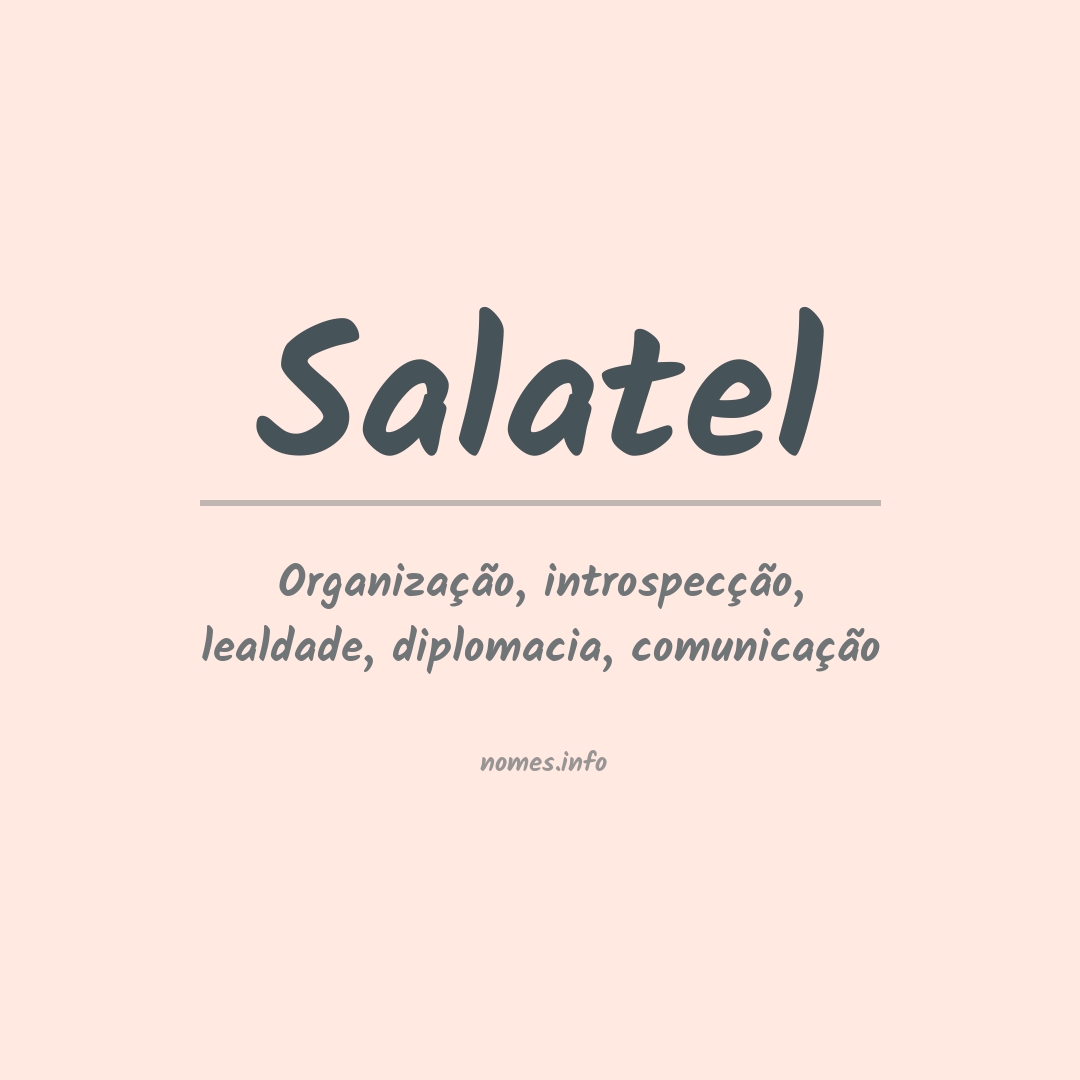 Significado do nome Salatel
