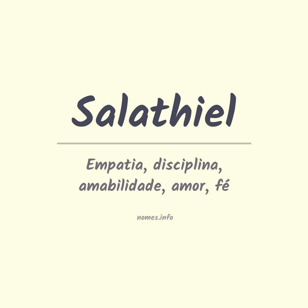 Significado do nome Salathiel