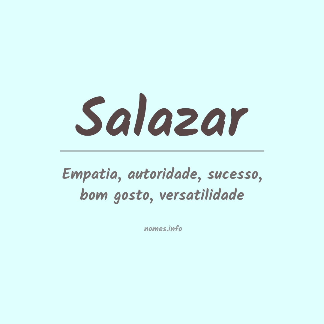 Significado do nome Salazar