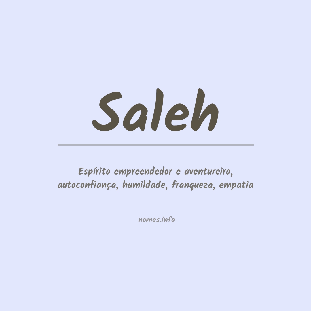 Significado do nome Saleh