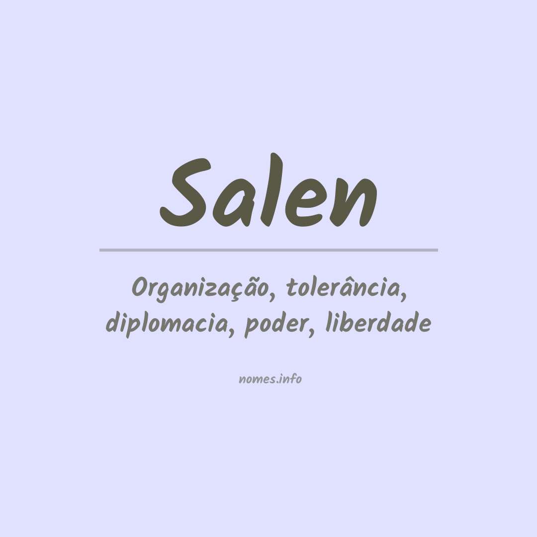 Significado do nome Salen