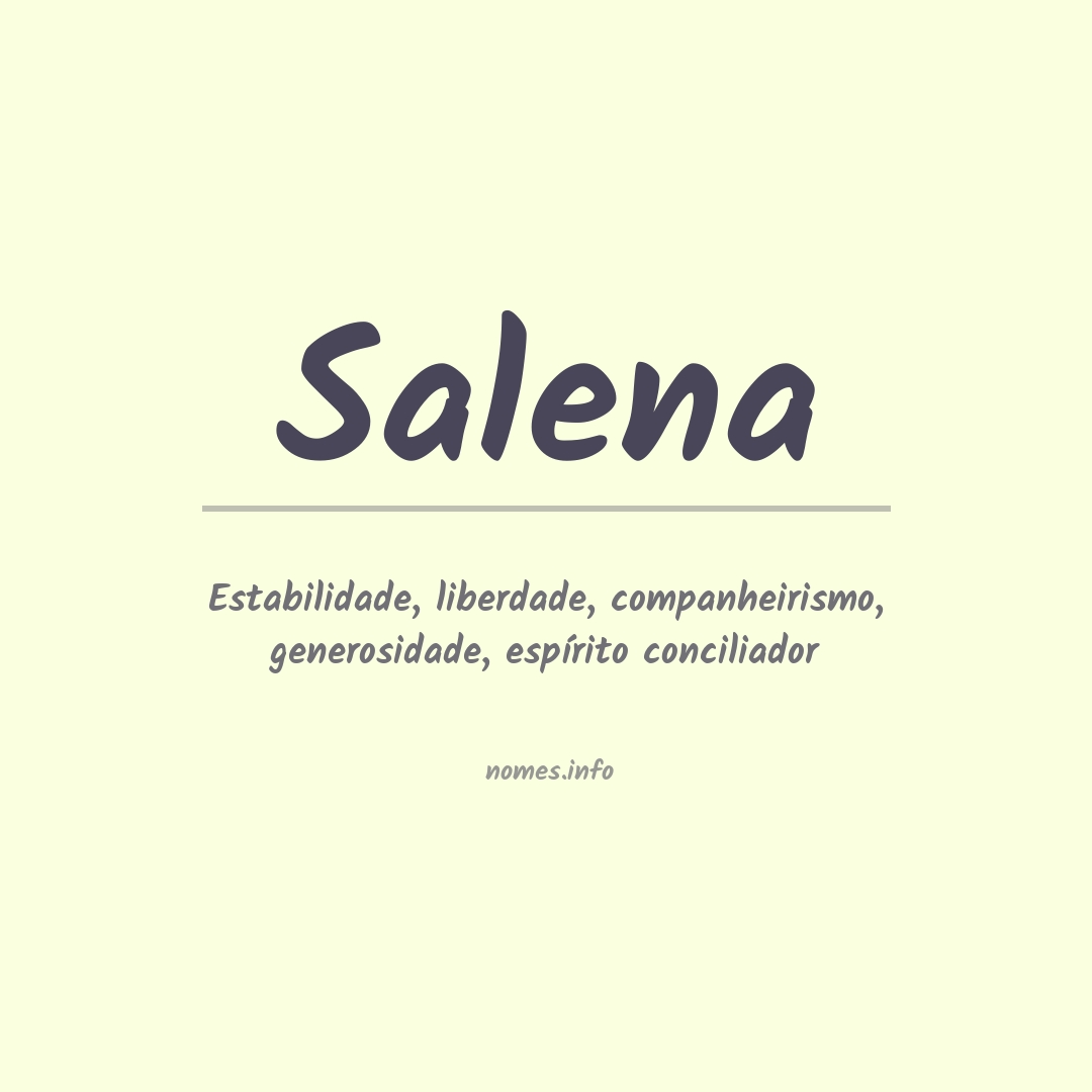 Significado do nome Salena