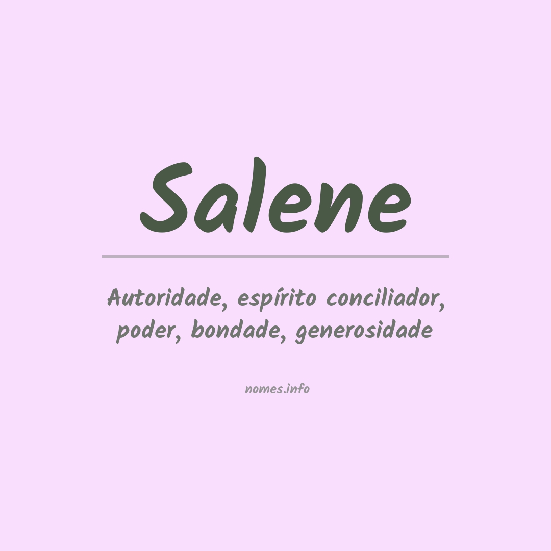 Significado do nome Salene