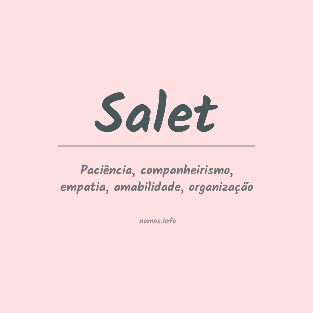 Significado do nome Salet