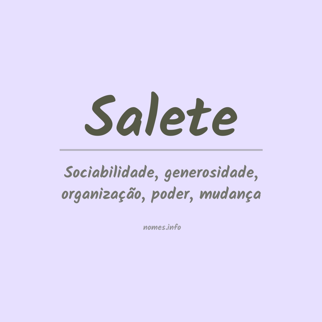 Significado do nome Salete