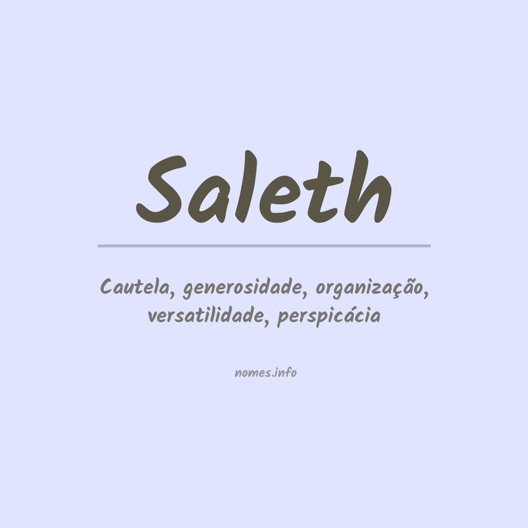 Significado do nome Saleth