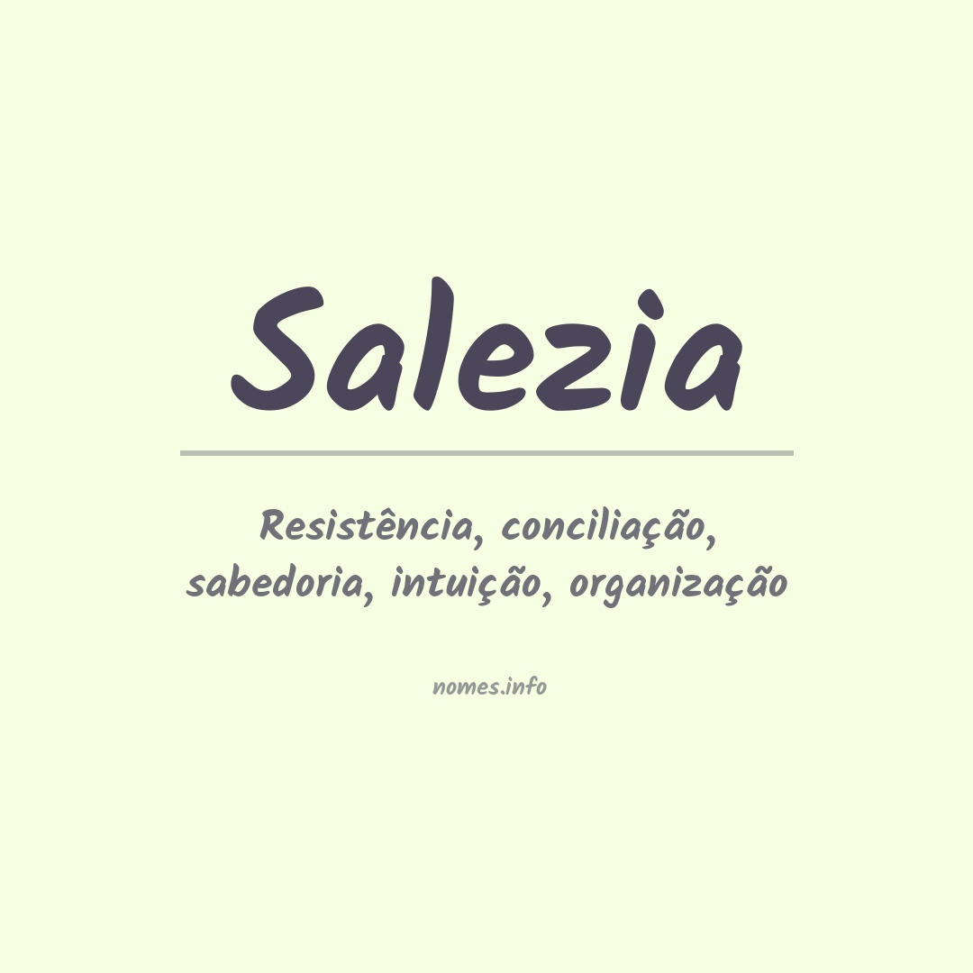 Significado do nome Salezia