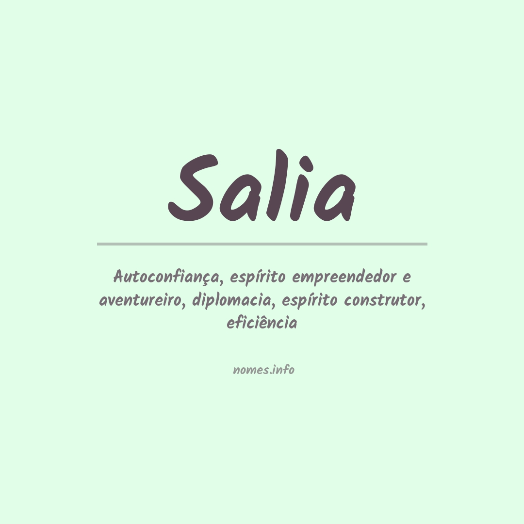 Significado do nome Salia