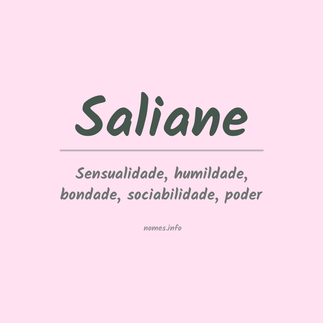 Significado do nome Saliane