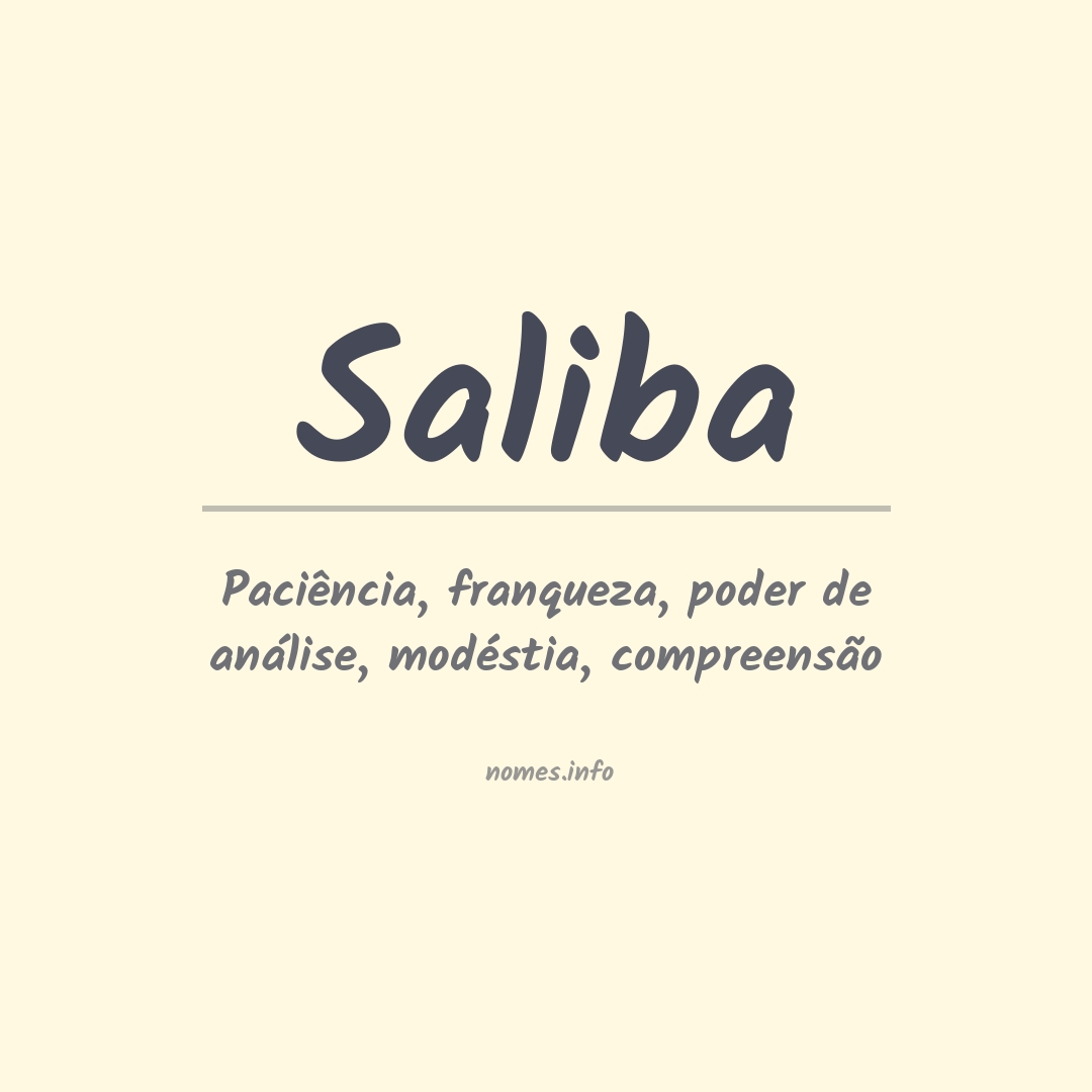 Significado do nome Saliba