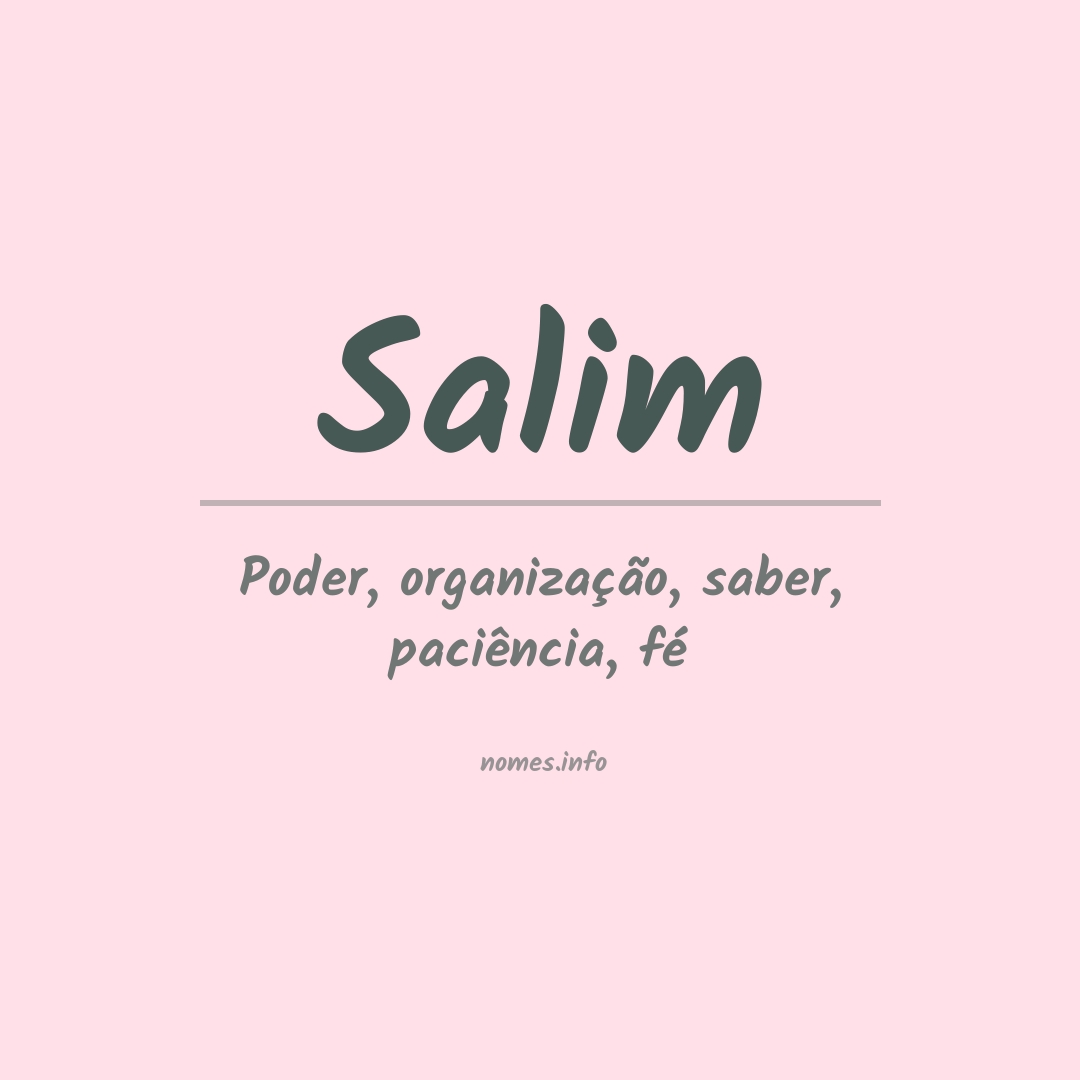 Significado do nome Salim