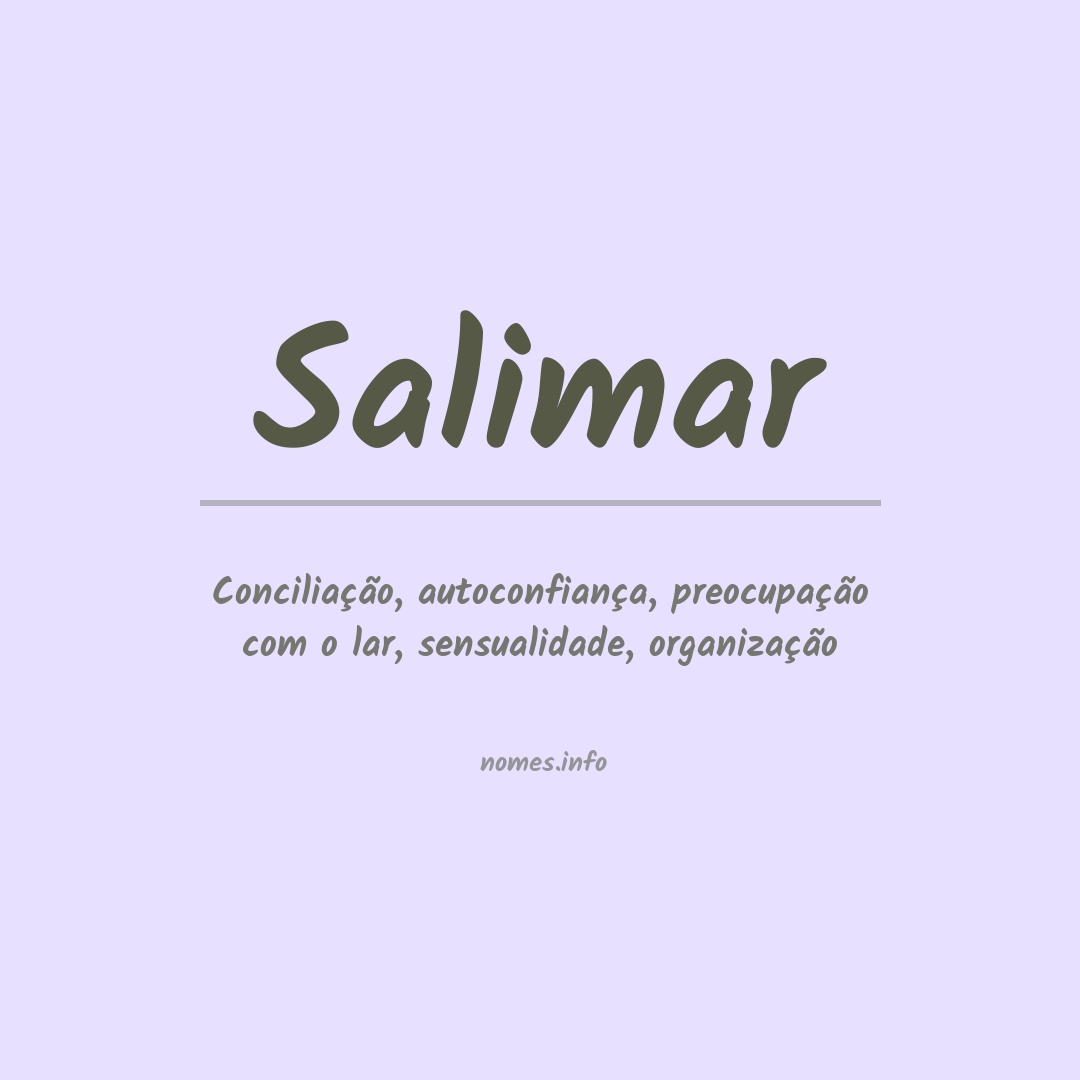 Significado do nome Salimar