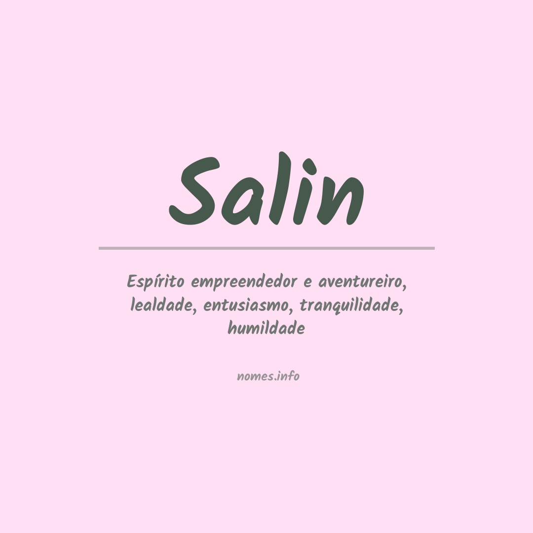 Significado do nome Salin