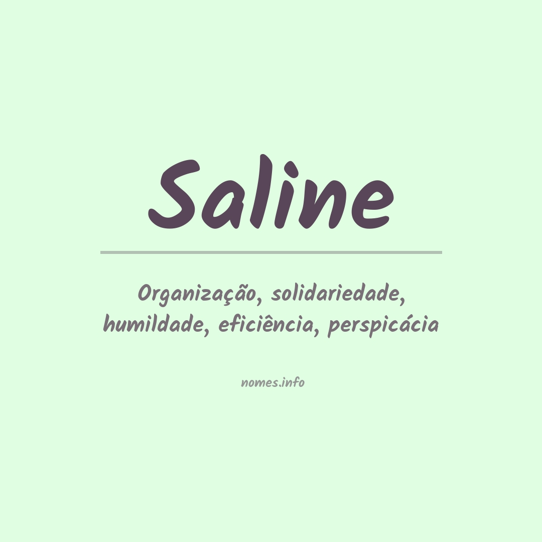 Significado do nome Saline