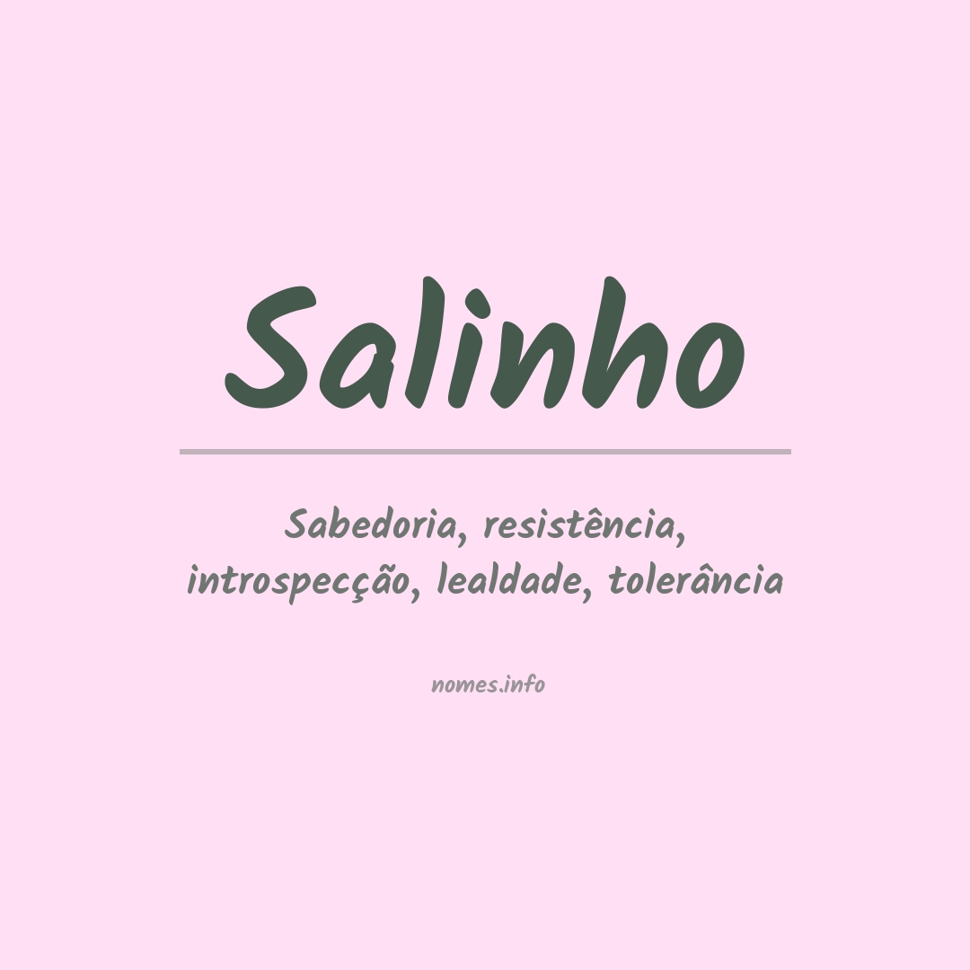 Significado do nome Salinho