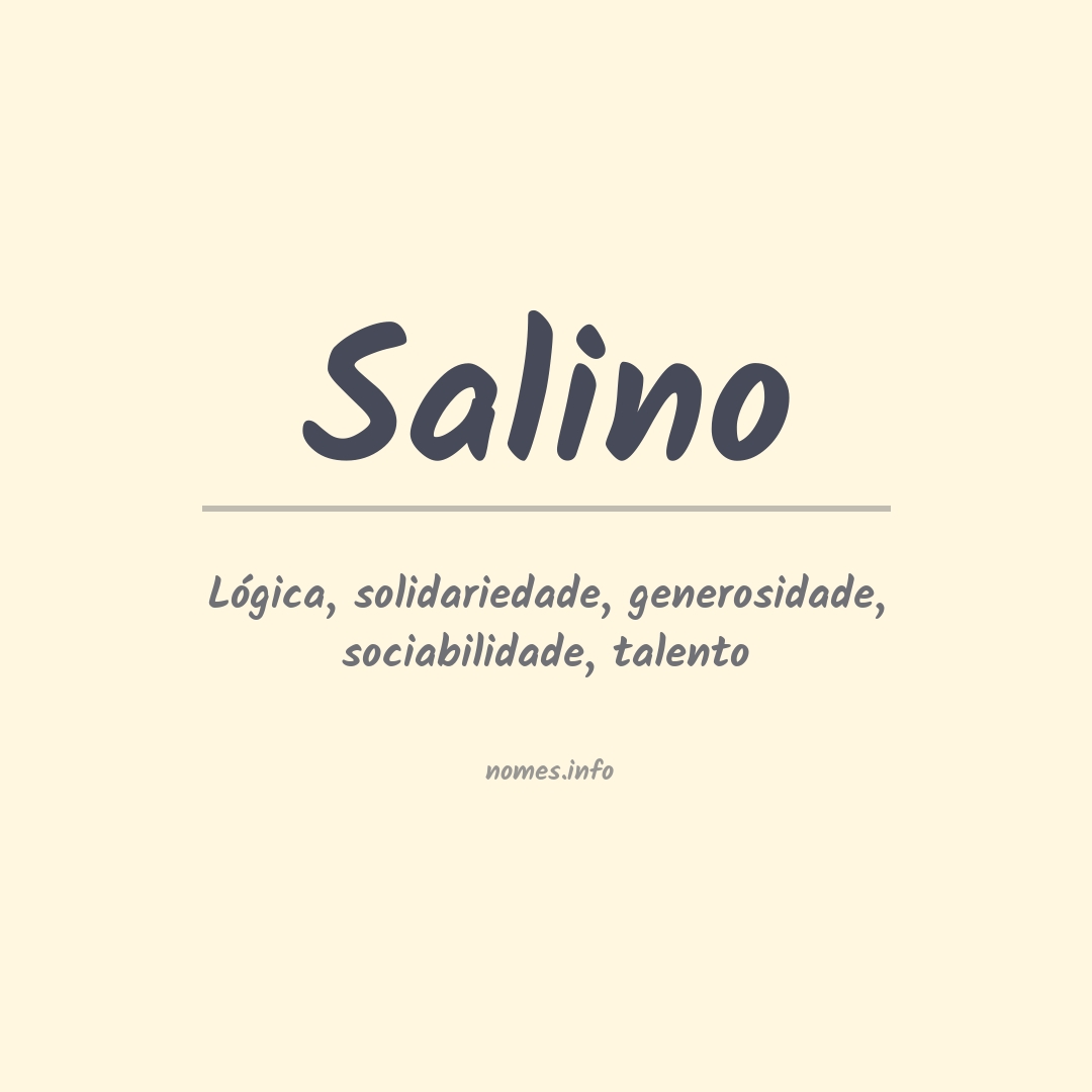 Significado do nome Salino