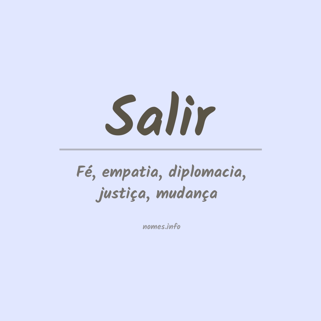 Significado do nome Salir