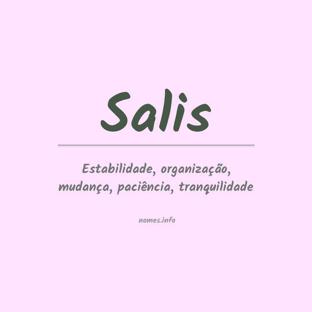 Significado do nome Salis