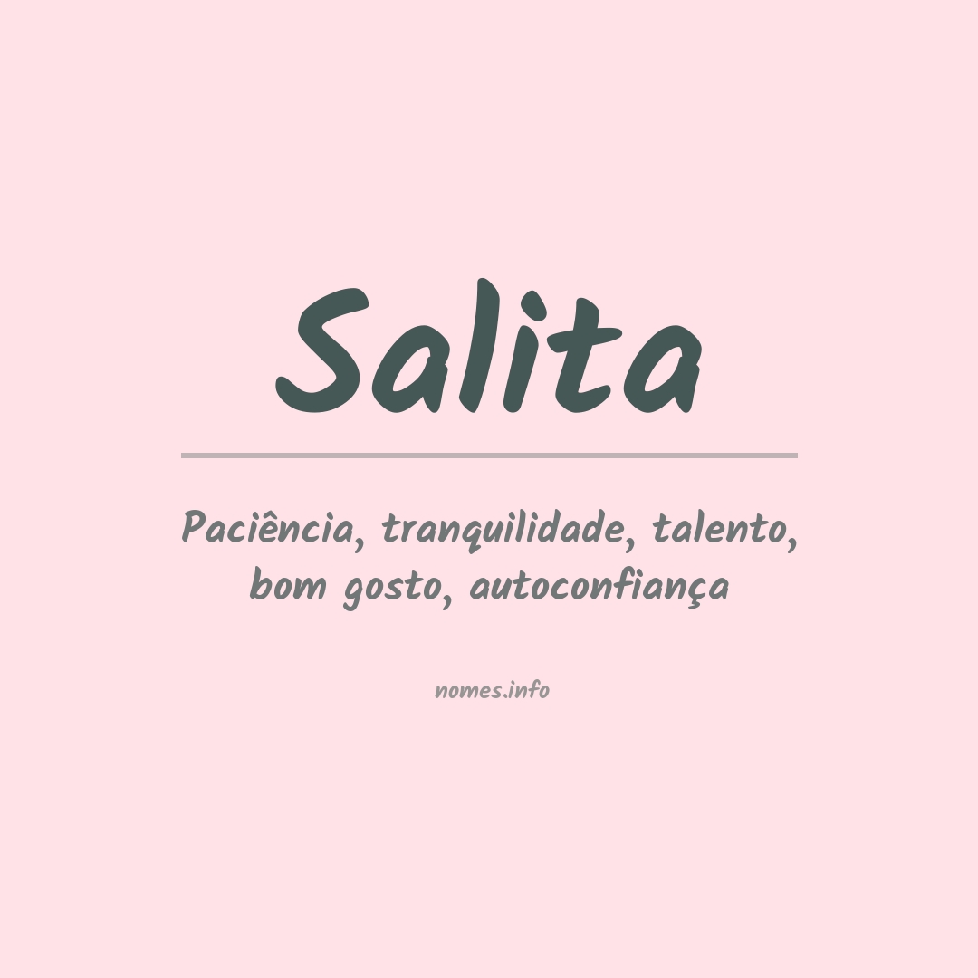 Significado do nome Salita
