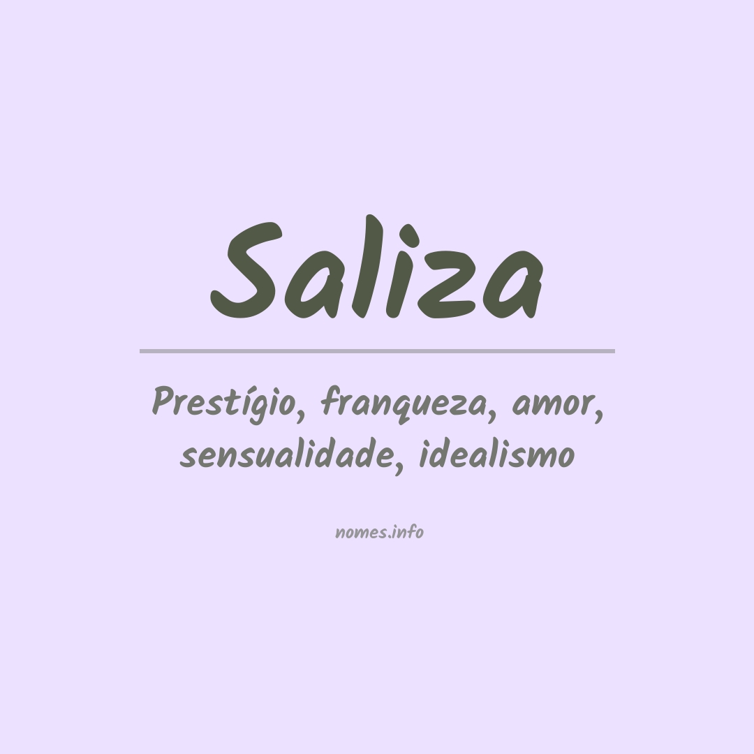 Significado do nome Saliza