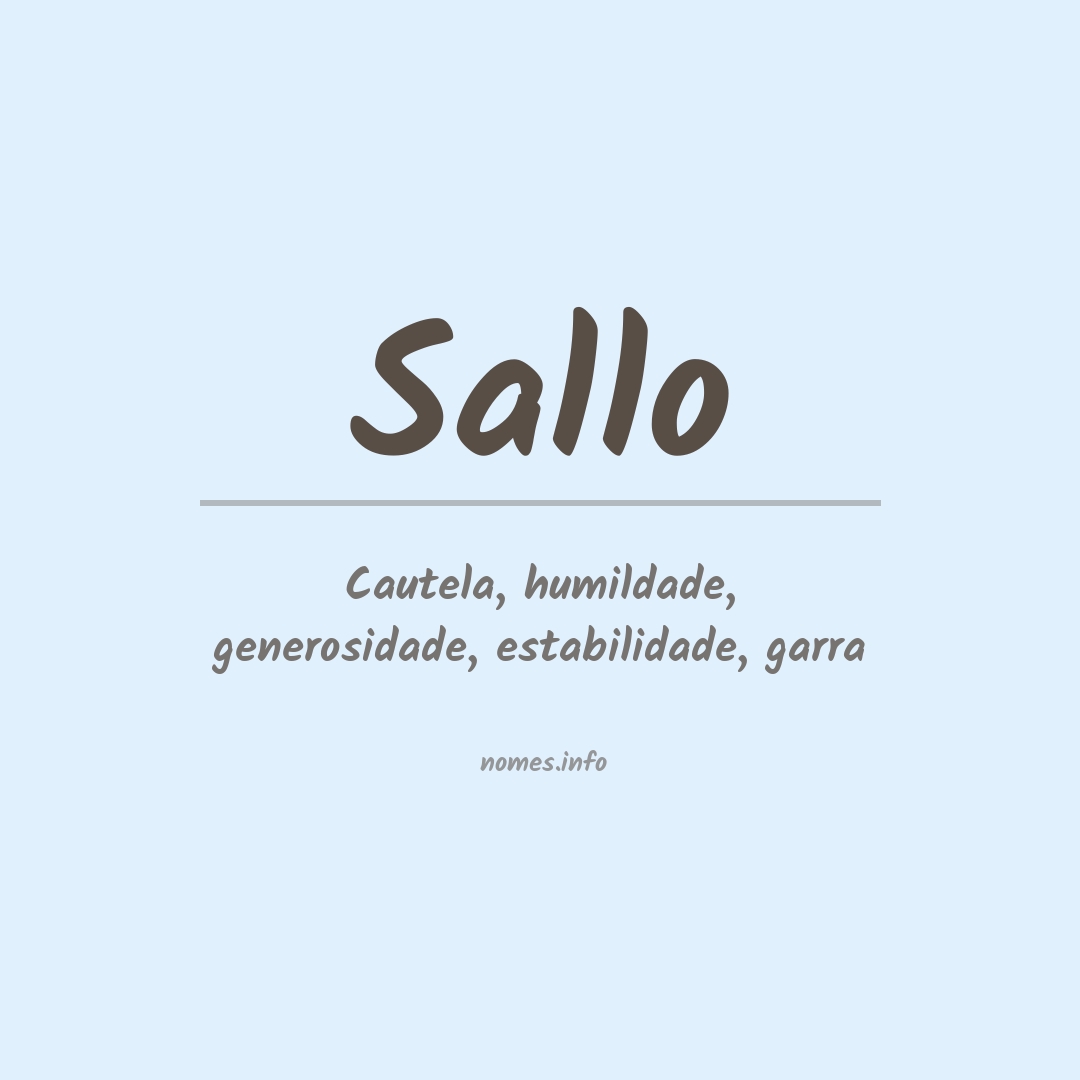 Significado do nome Sallo