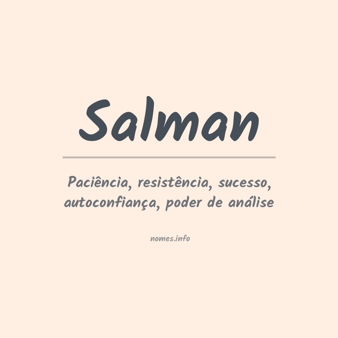 Significado do nome Salman