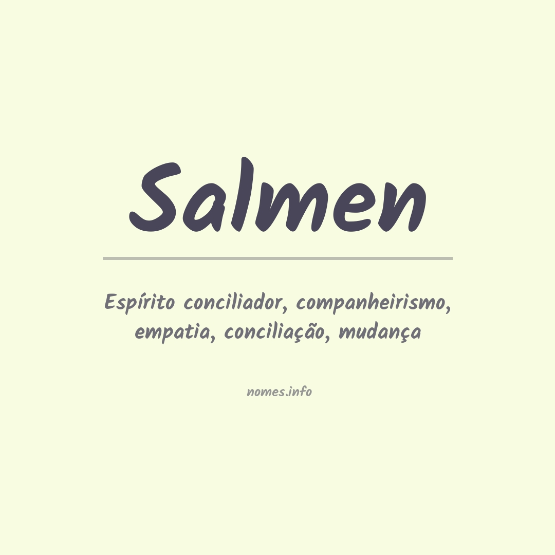 Significado do nome Salmen