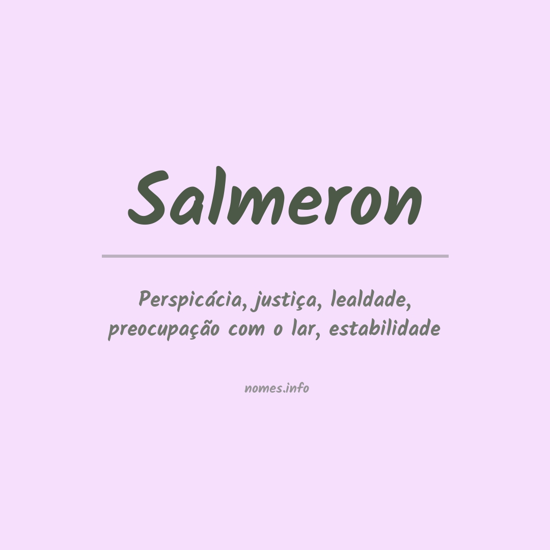 Significado do nome Salmeron