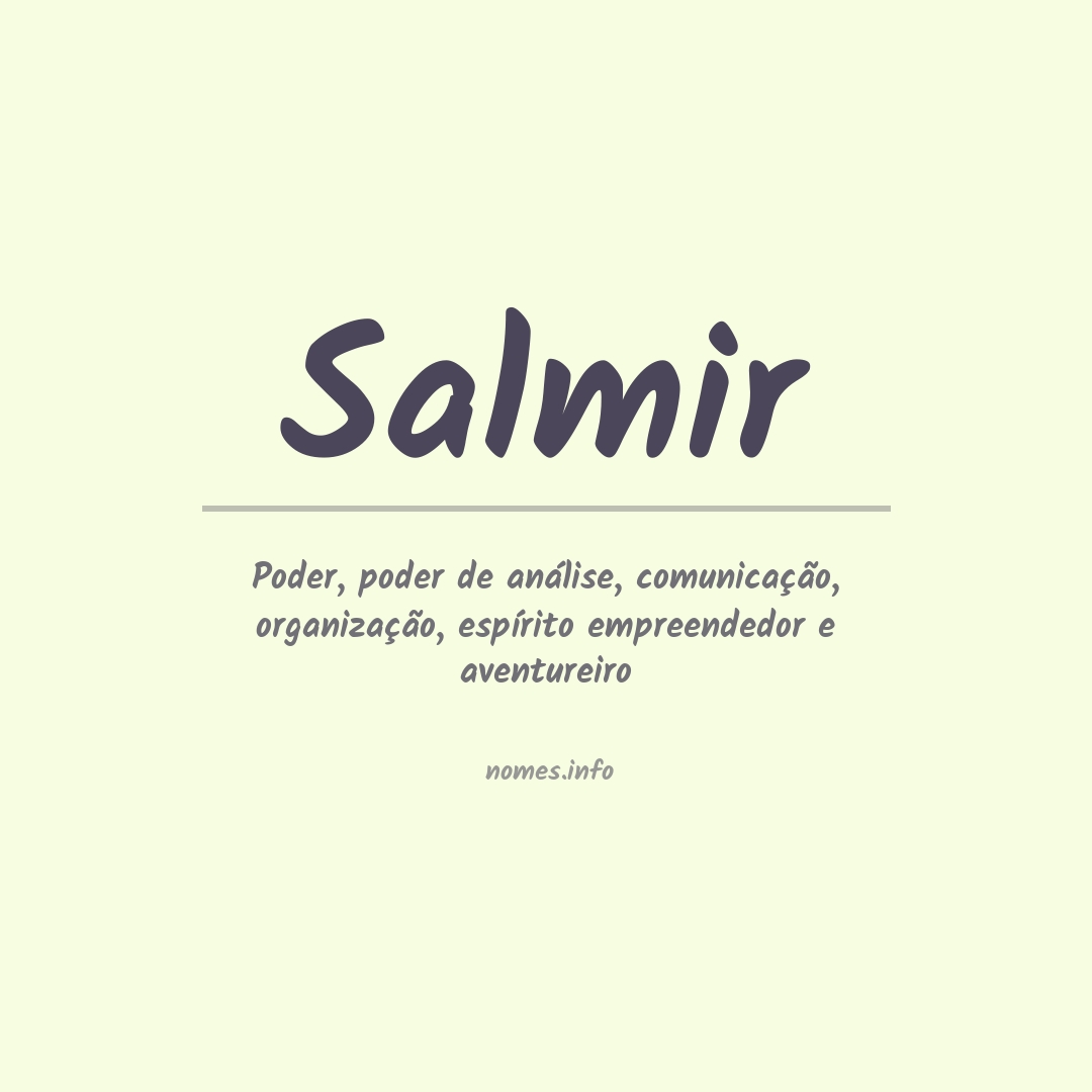 Significado do nome Salmir