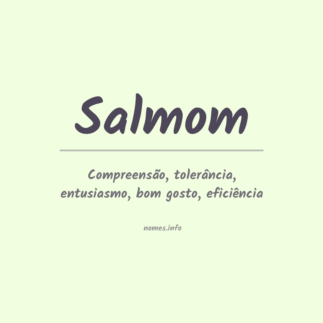 Significado do nome Salmom