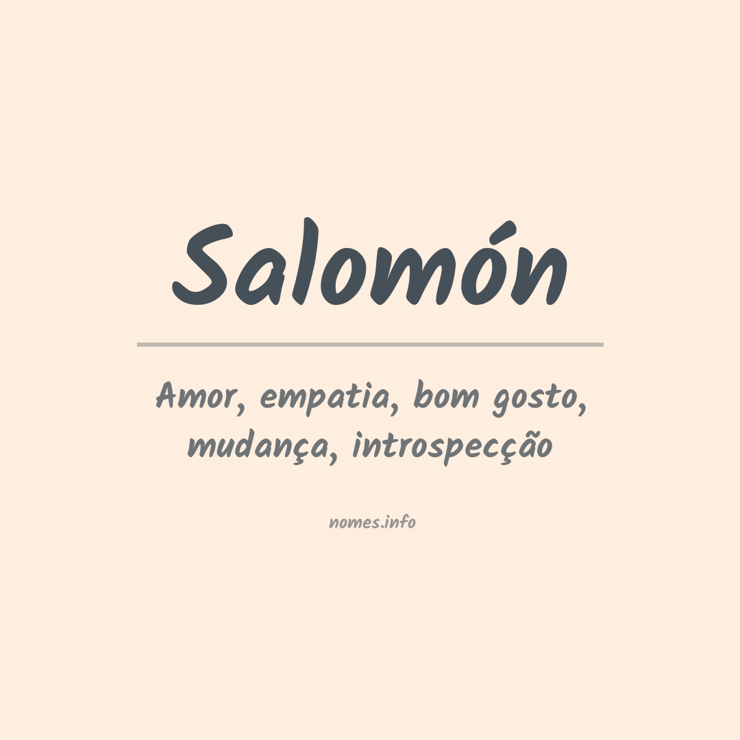Significado do nome Salomón