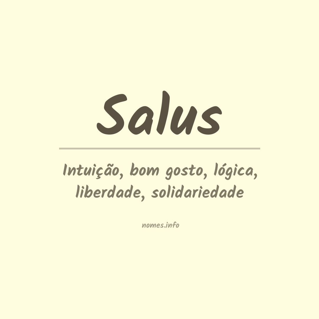 Significado do nome Salus