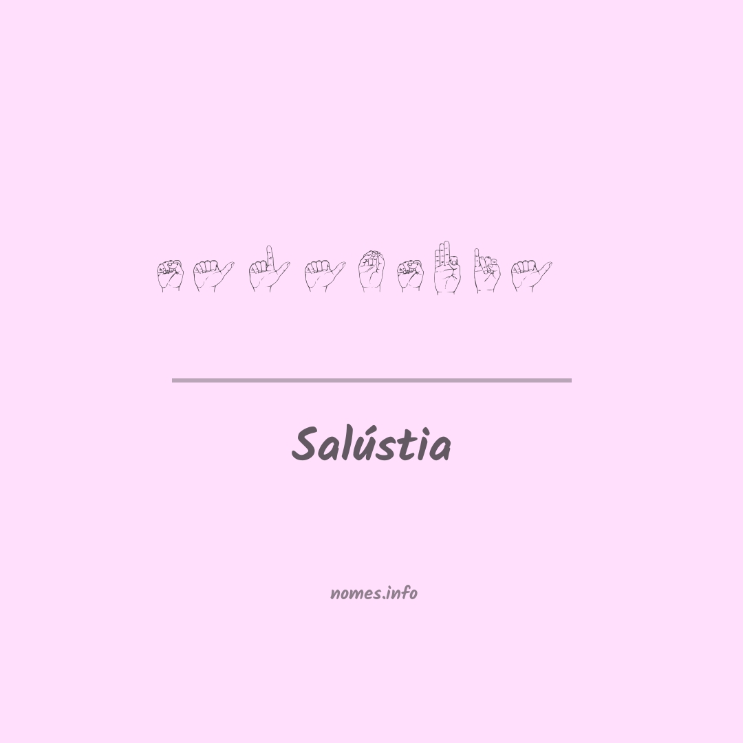 Salústia em Libras