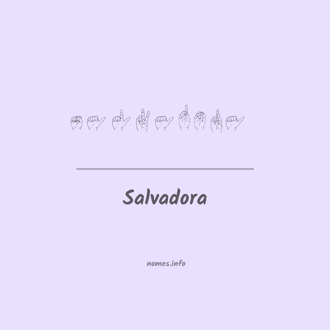 Salvadora em Libras