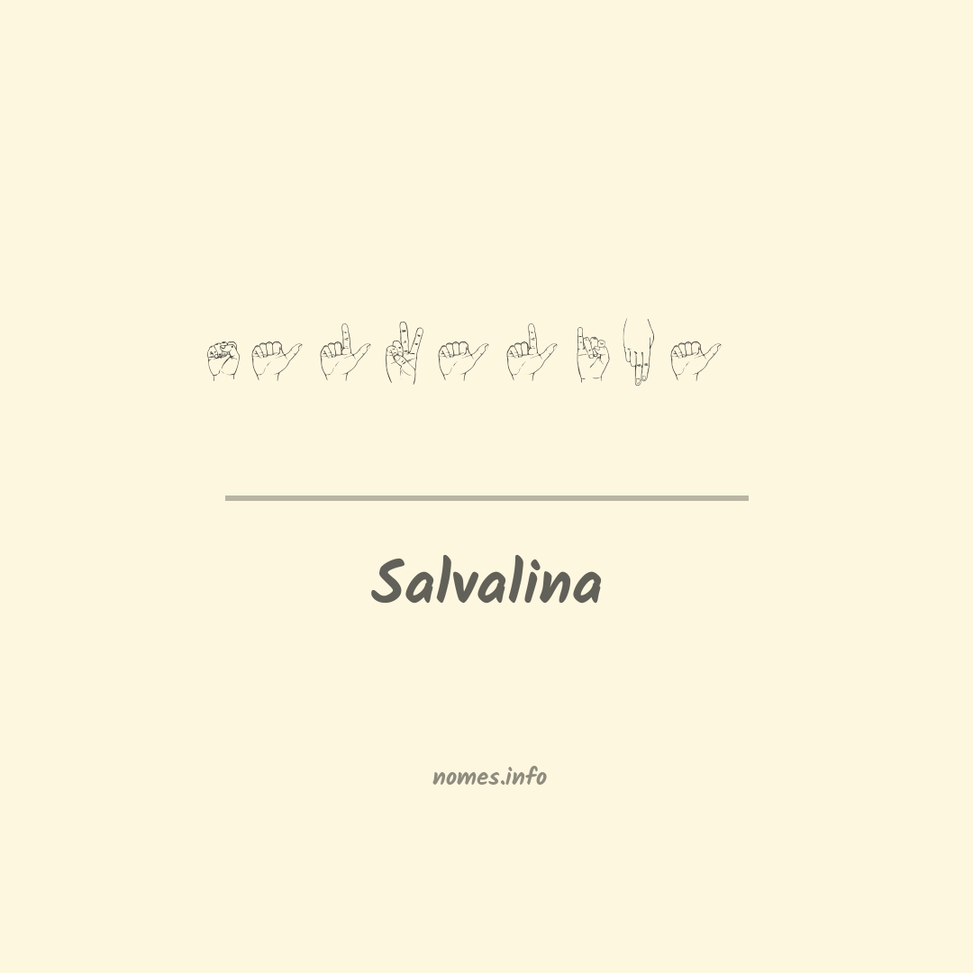 Salvalina em Libras
