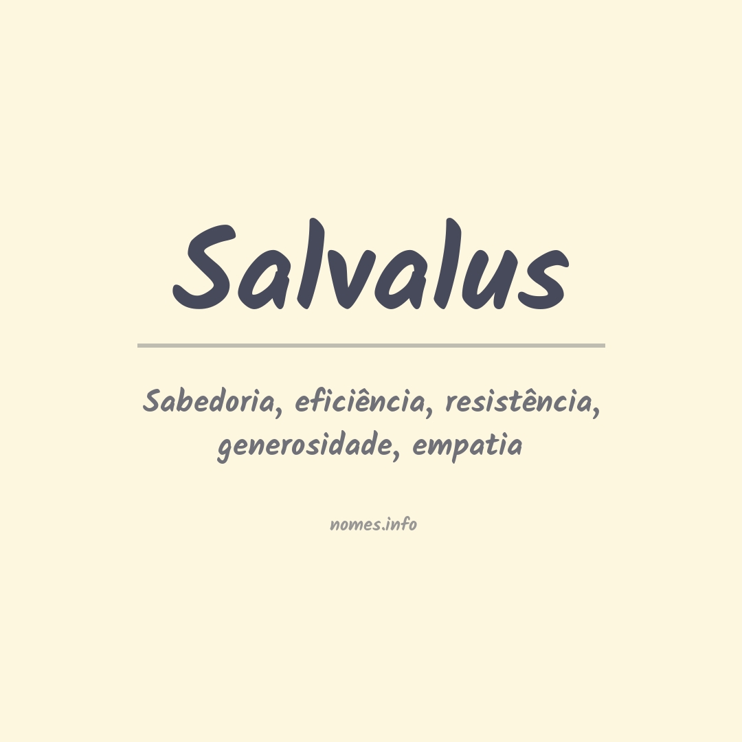 Significado do nome Salvalus