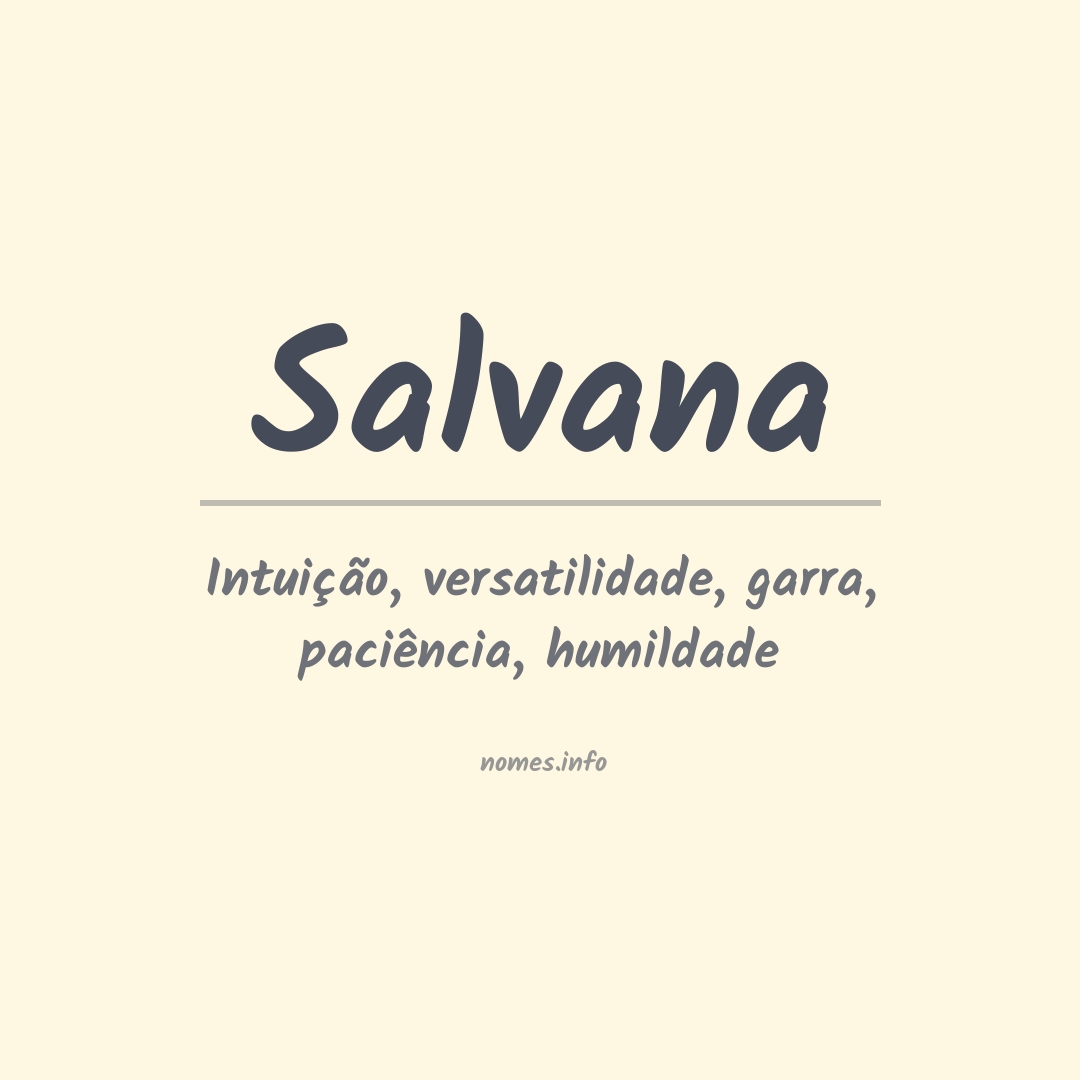 Significado do nome Salvana