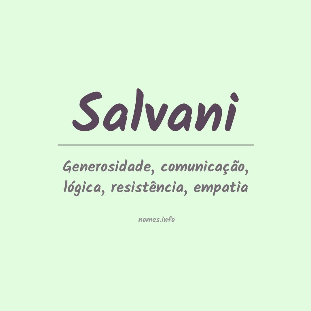 Significado do nome Salvani