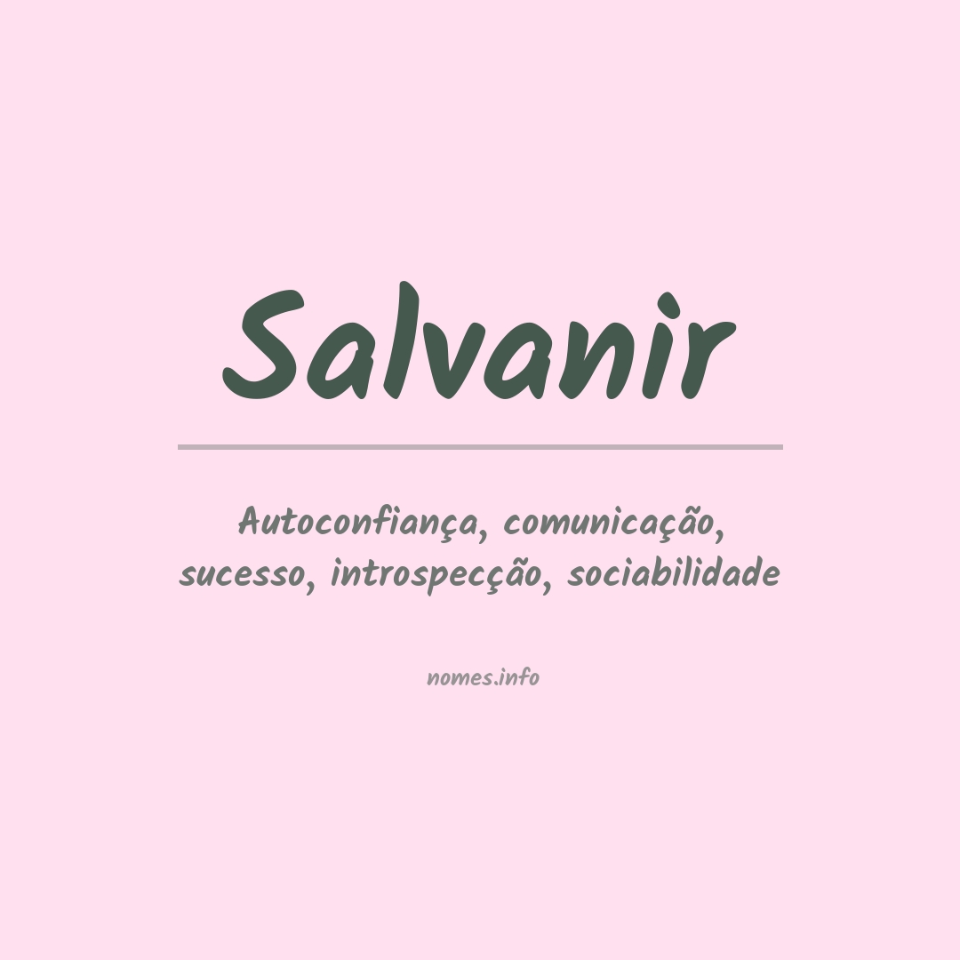 Significado do nome Salvanir