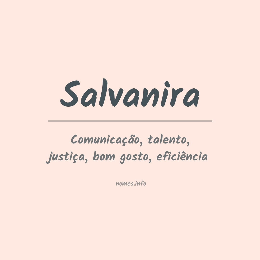 Significado do nome Salvanira