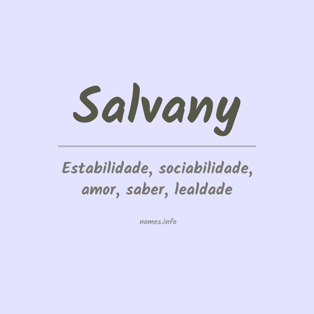 Significado do nome Salvany