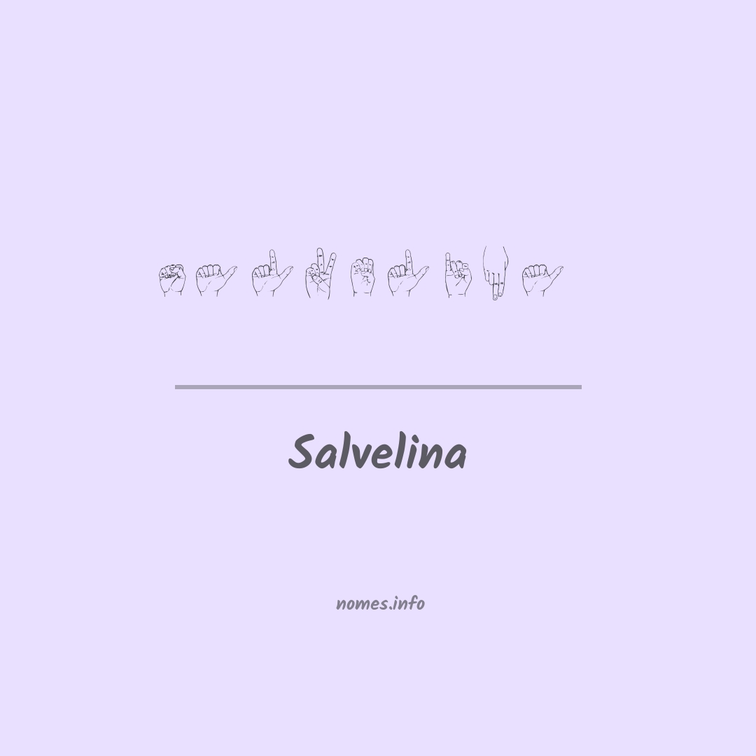 Salvelina em Libras