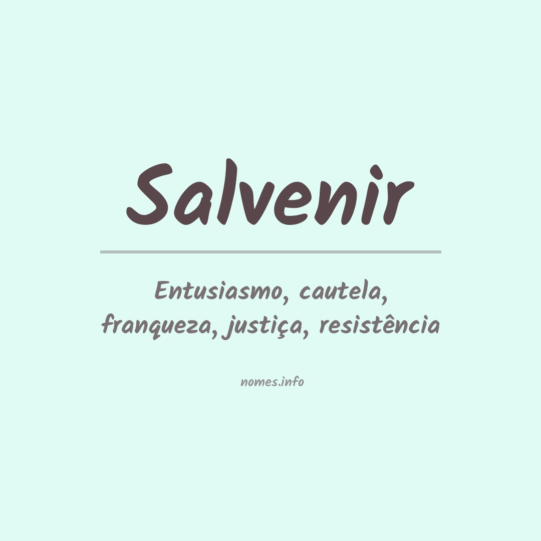 Significado do nome Salvenir