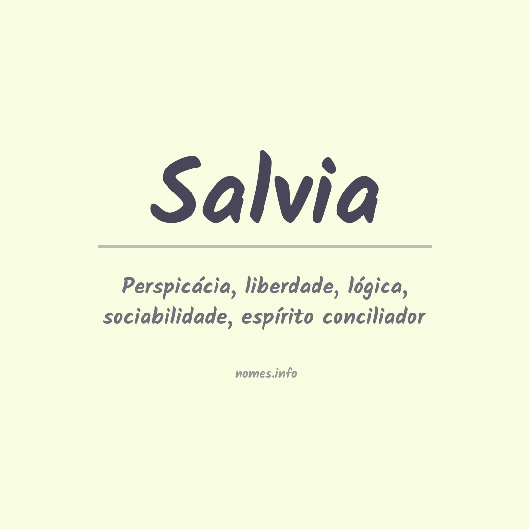 Significado do nome Salvia