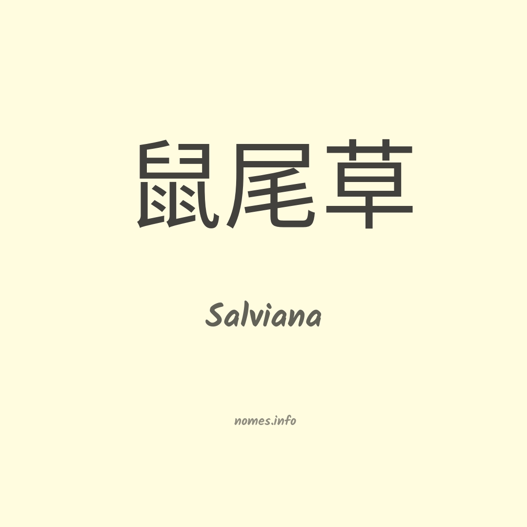 Salviana em chinês